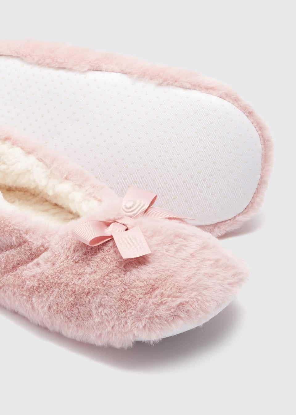 Pink Faux Fur Slipper Socks