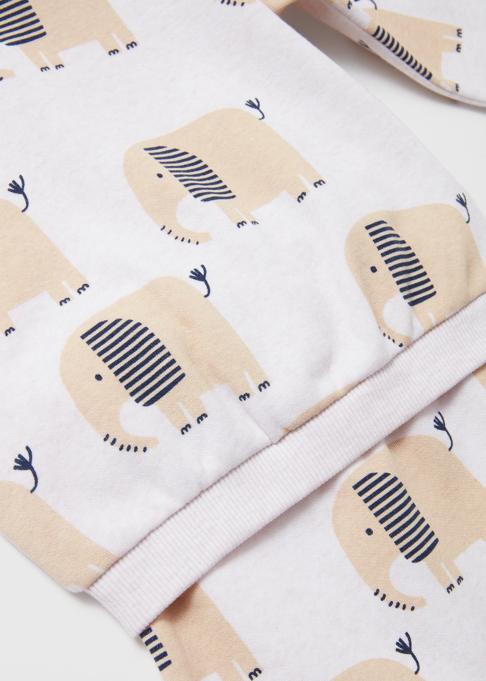 Baby Oatmeal Elephant Sweatshirt Set (0-23mths)