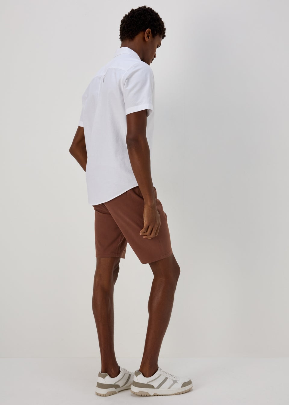 Rust Slim Fit Chino Shorts