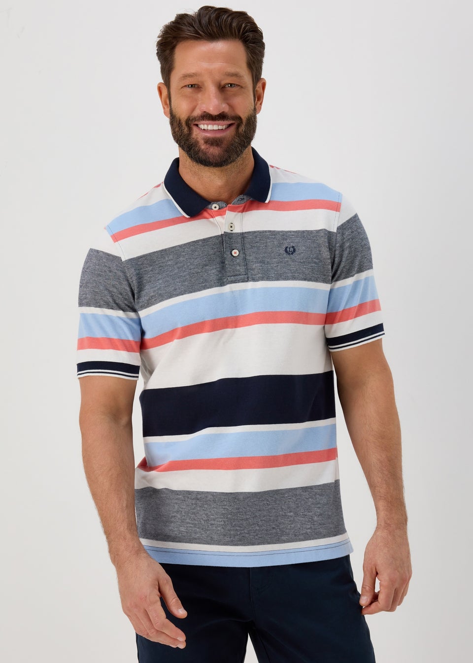 Lincoln Grey Stripe Polo Shirt