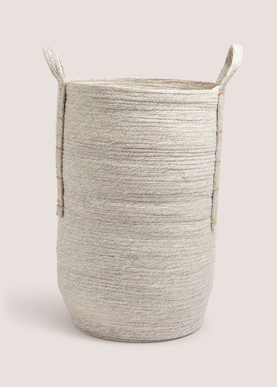 White Wash Laundry Basket (31x31x50cm)
