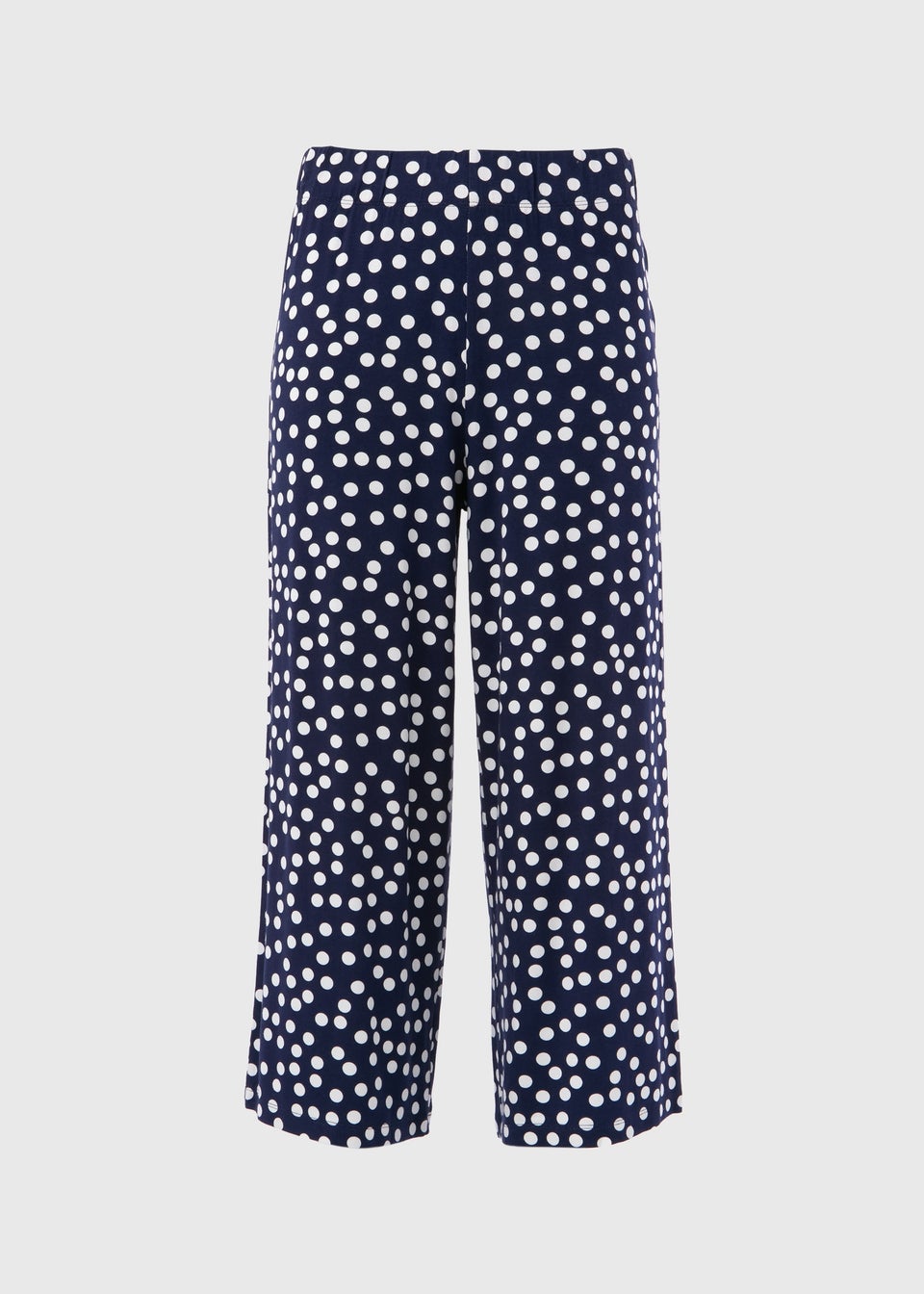 Navy Co Ord Spot Print Wide Leg Trousers