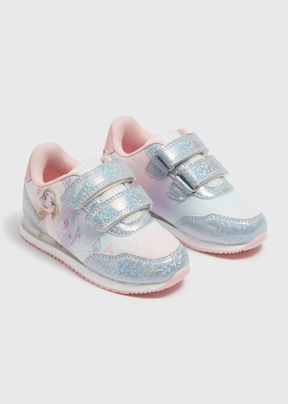 Girls Silver Frozen Light Up Trainers Younger 4 12 Matalan