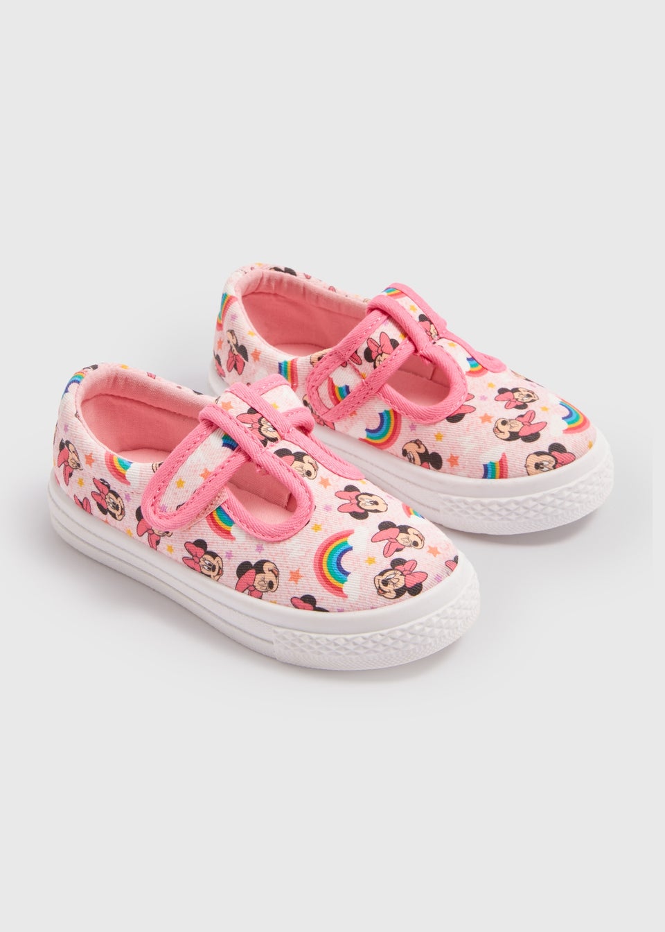 Disney Girls Pink Minnie Canvas Trainers (Younger 4-12)