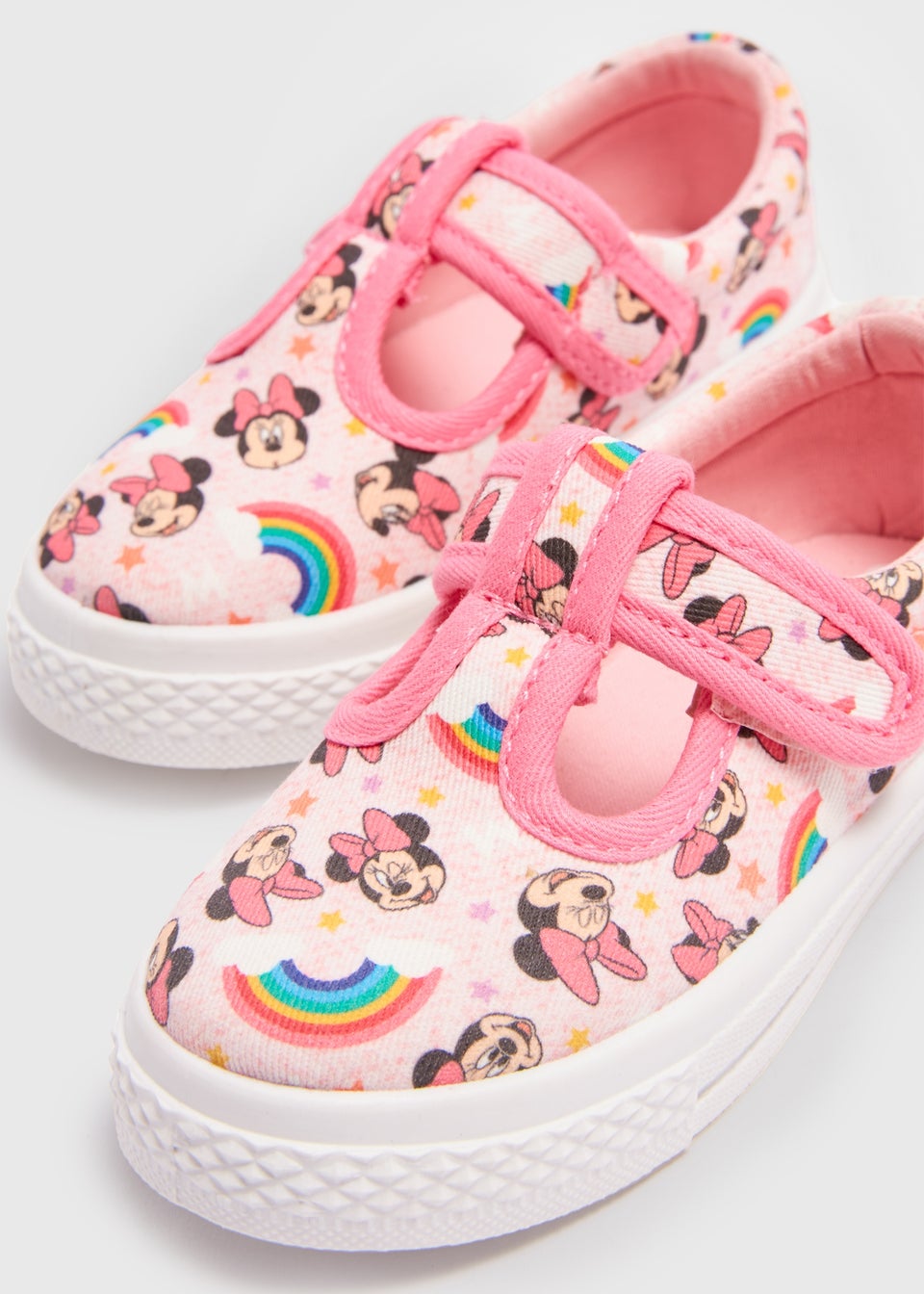 Disney Girls Pink Minnie Canvas Trainers (Younger 4-12)