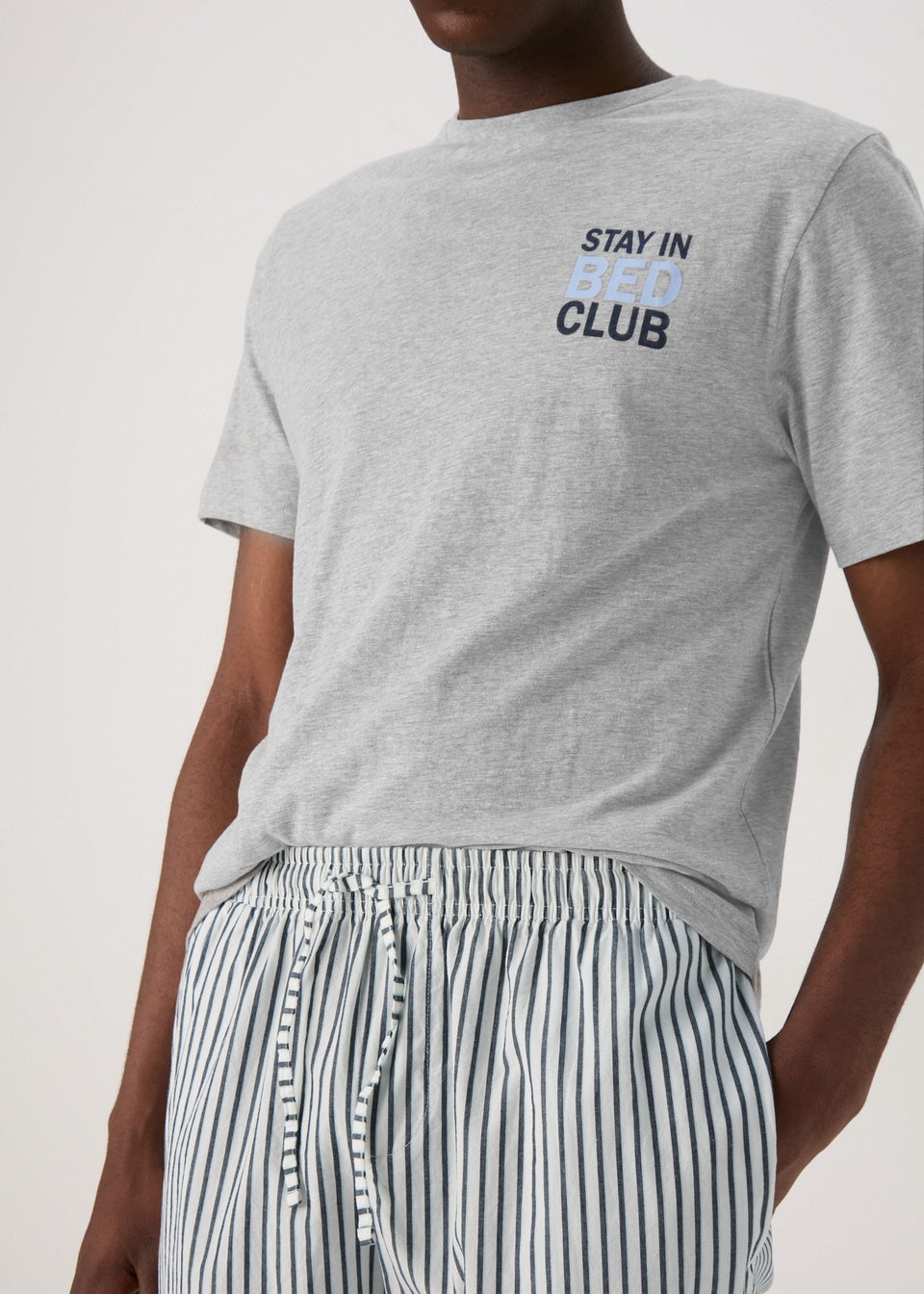 Grey Stay In Bed Design Pyjama Set