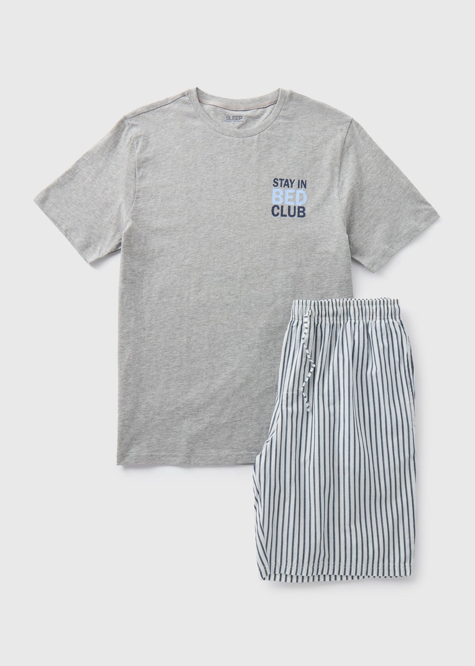 Grey Stay In Bed Design Pyjama Set