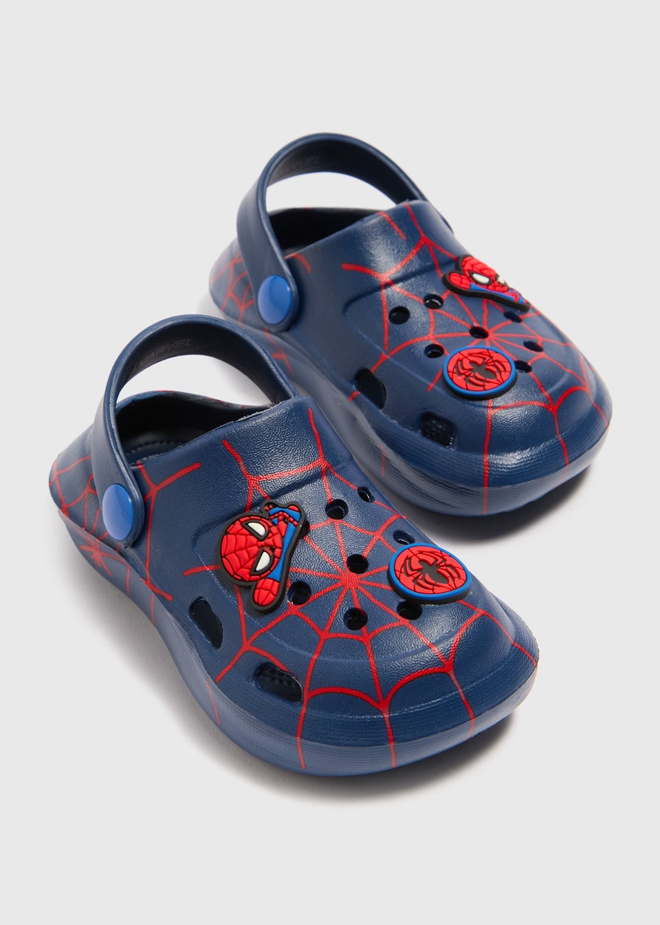 Marvel Kids Blue Spiderman Badge Clogs (Younger 4-12)