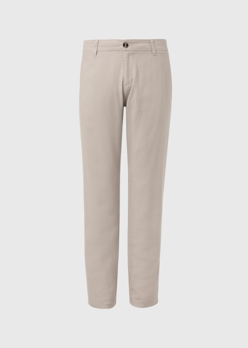 Stone Linen Straight Trousers