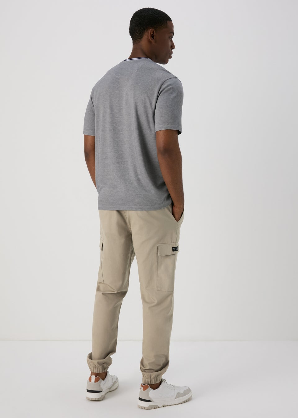 Sage Textured Cargo Trousers