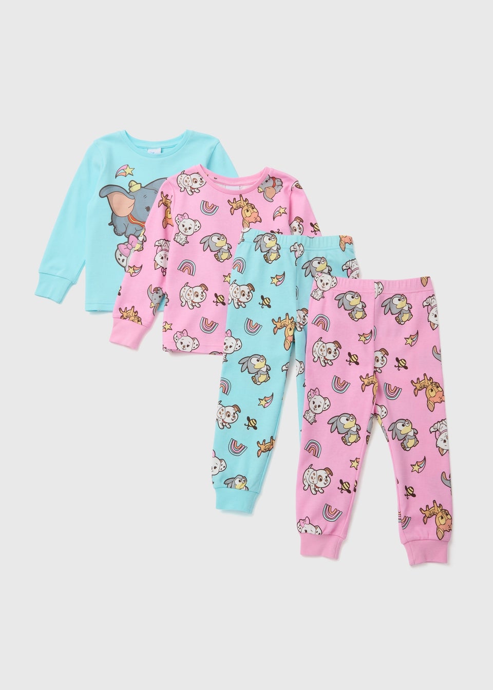 Disney 2 Pack Kids Aqua Pyjama Sets (9mths-7yrs)