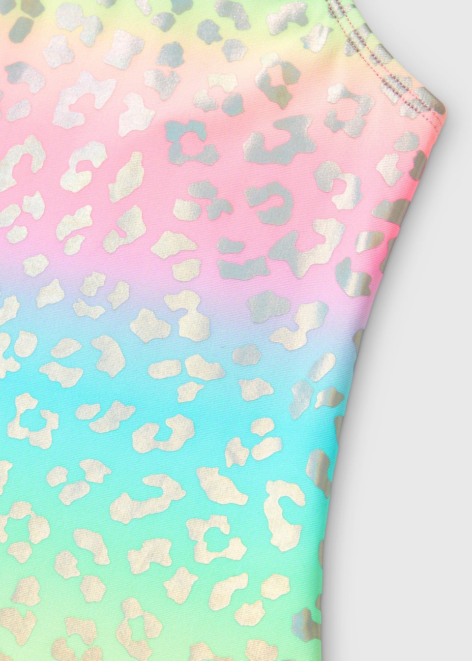 Girls Multicoloured Foil Leopard Print Swimsuit (6-13yrs)