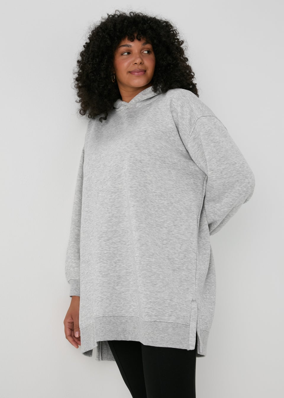 Grey Longline Hoodie