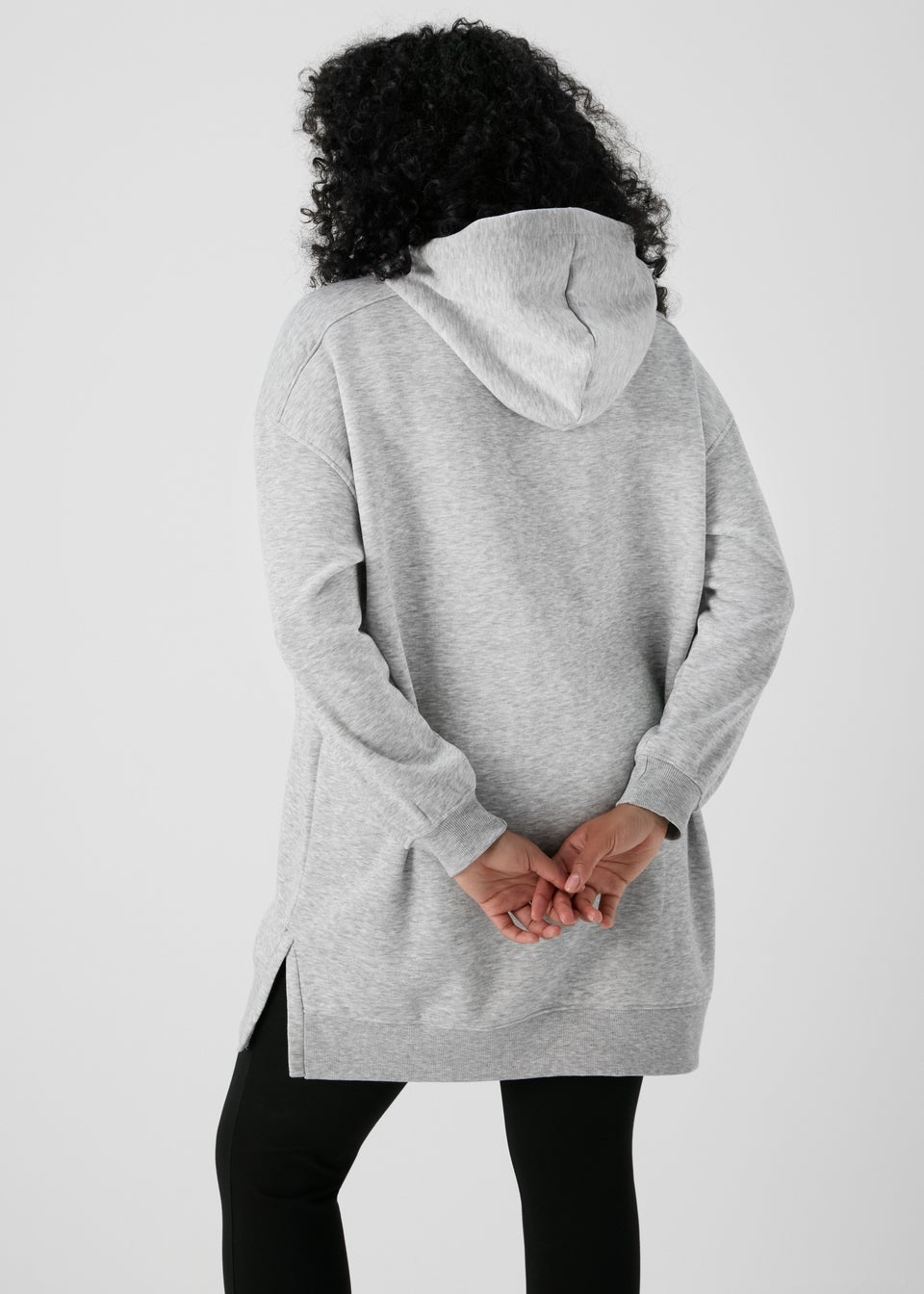 Grey Longline Hoodie