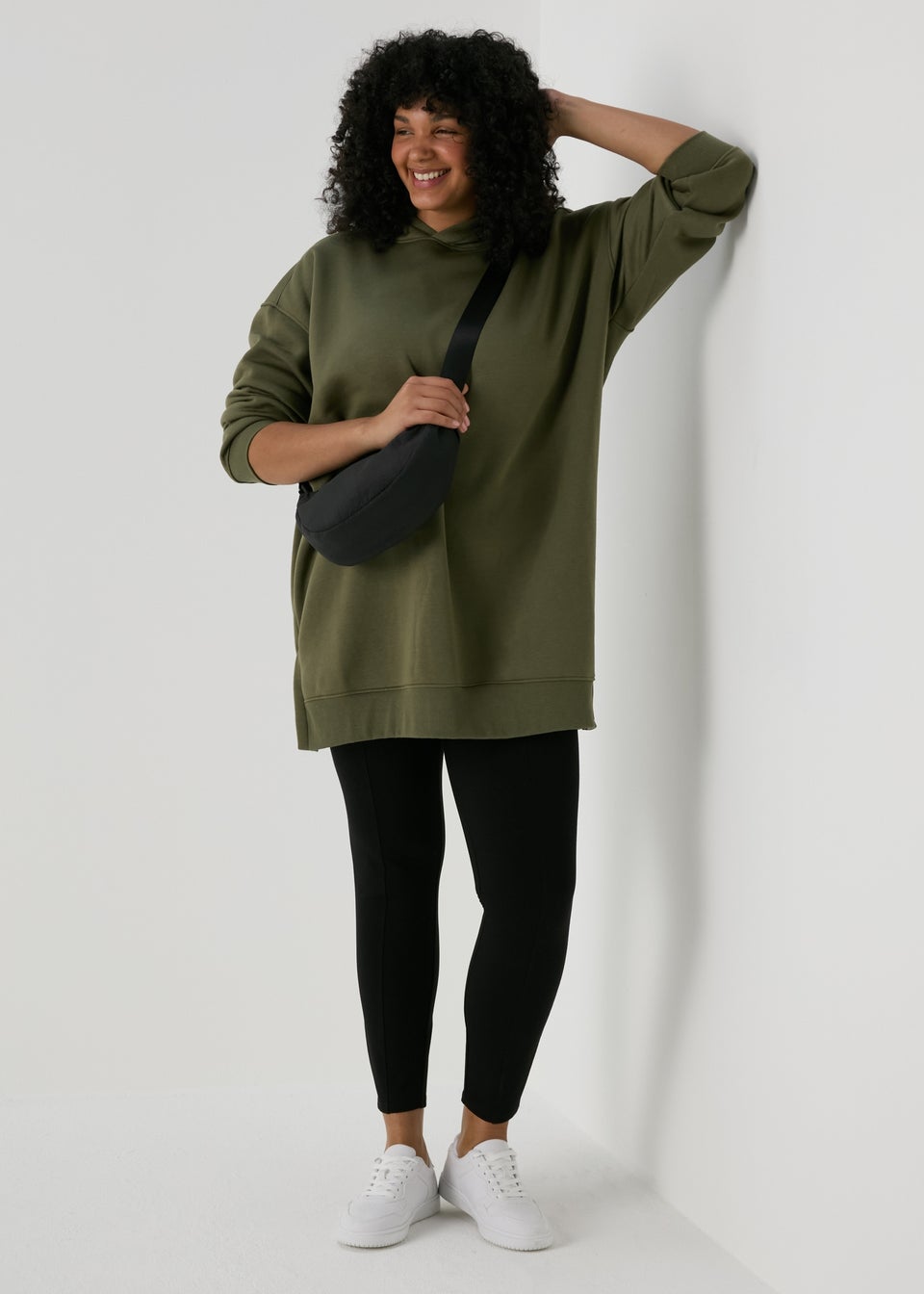 Khaki Longline Hoodie