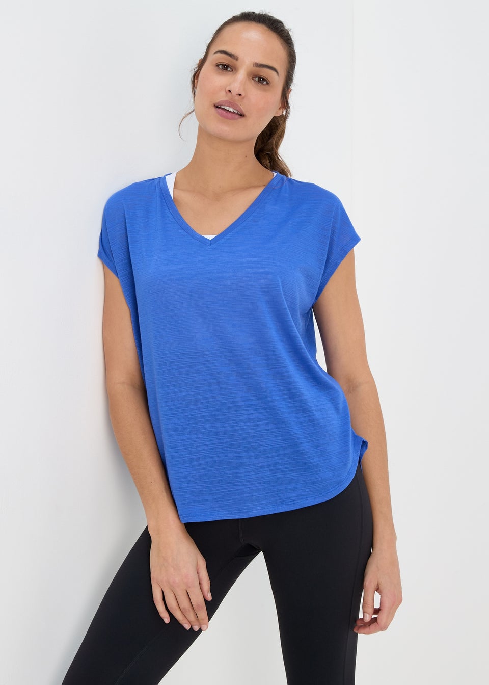 Souluxe Blue V Neck T-Shirt