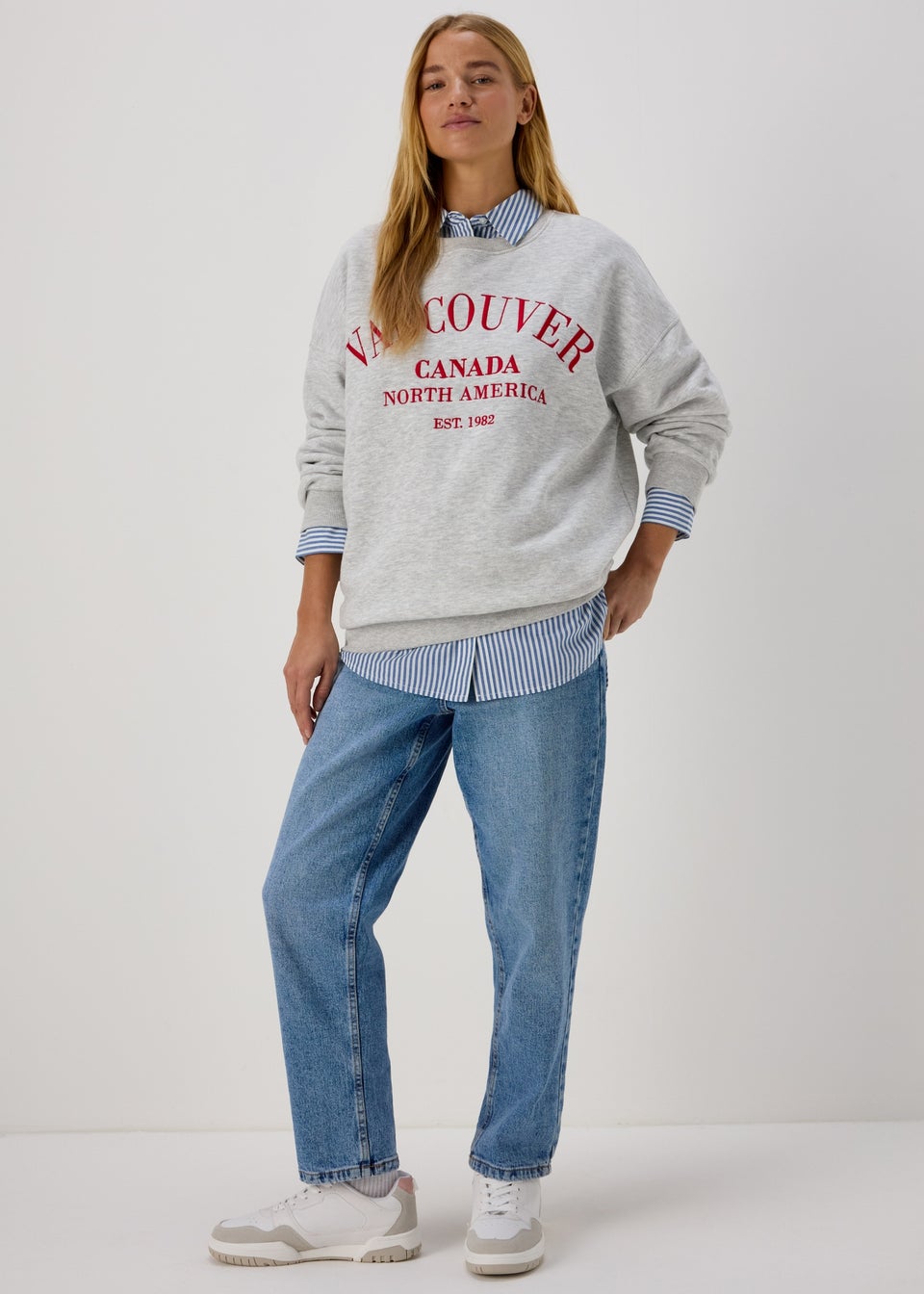 Grey Marl Vancouver Co Ord Sweatshirt