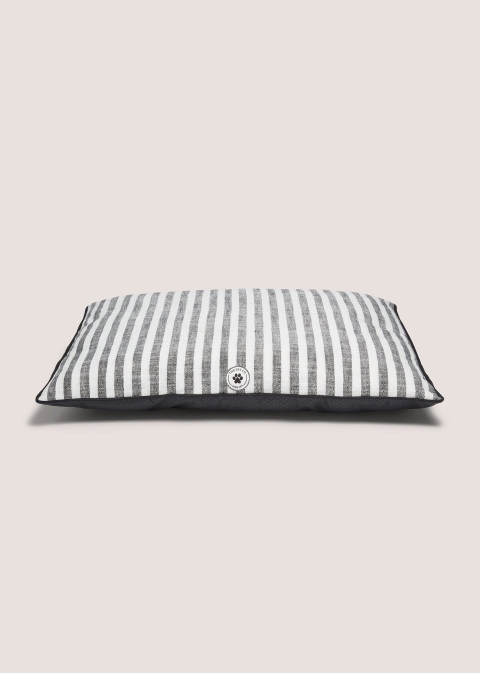 Monochrome Stripe Dog Bed (66cm x 51cm x 13cm)