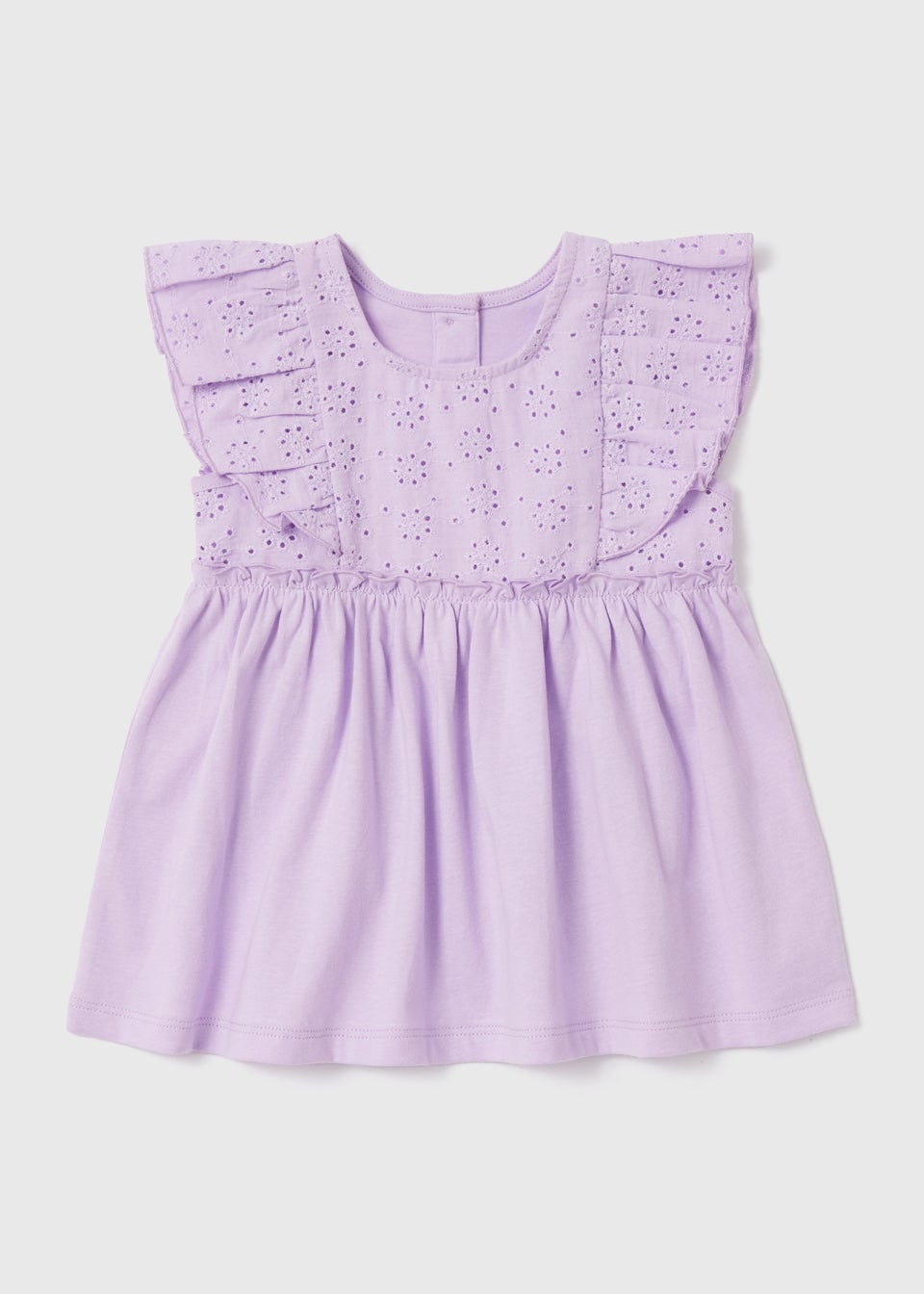 Girls Lilac Schiffli Dress (Newborn-23mths)