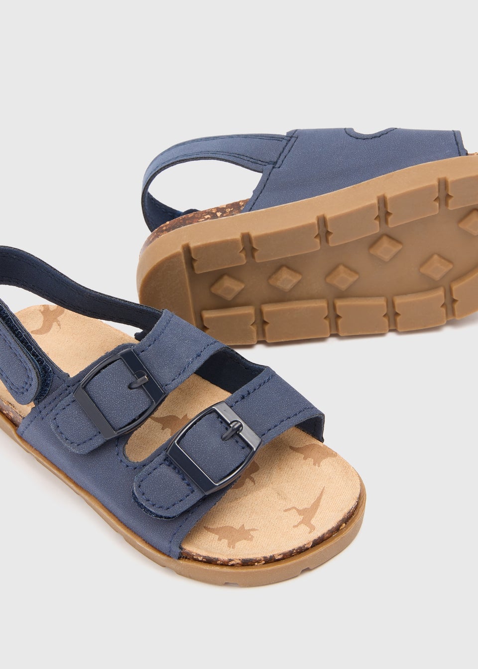 Boys Navy Foot Bed Sandals (Younger 4-12)