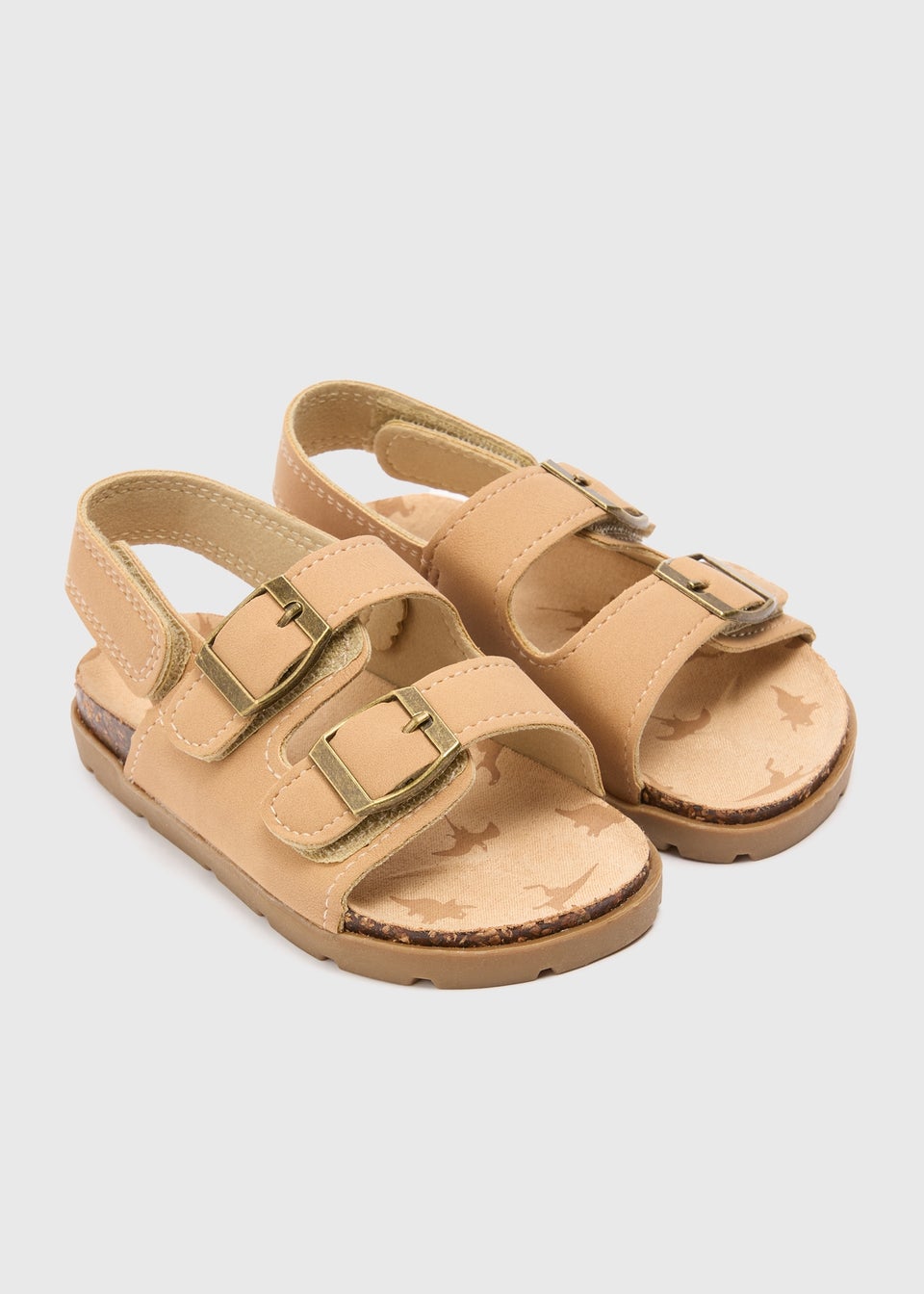Boys Tan Foot Bed Sandals (Younger 4-12)