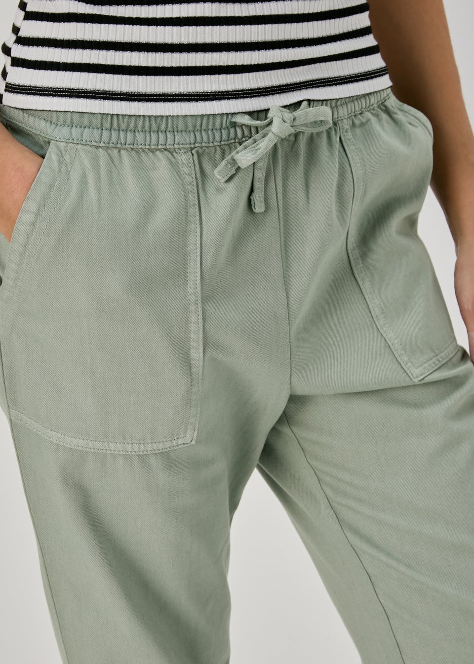 Sage Green Utility Joggers