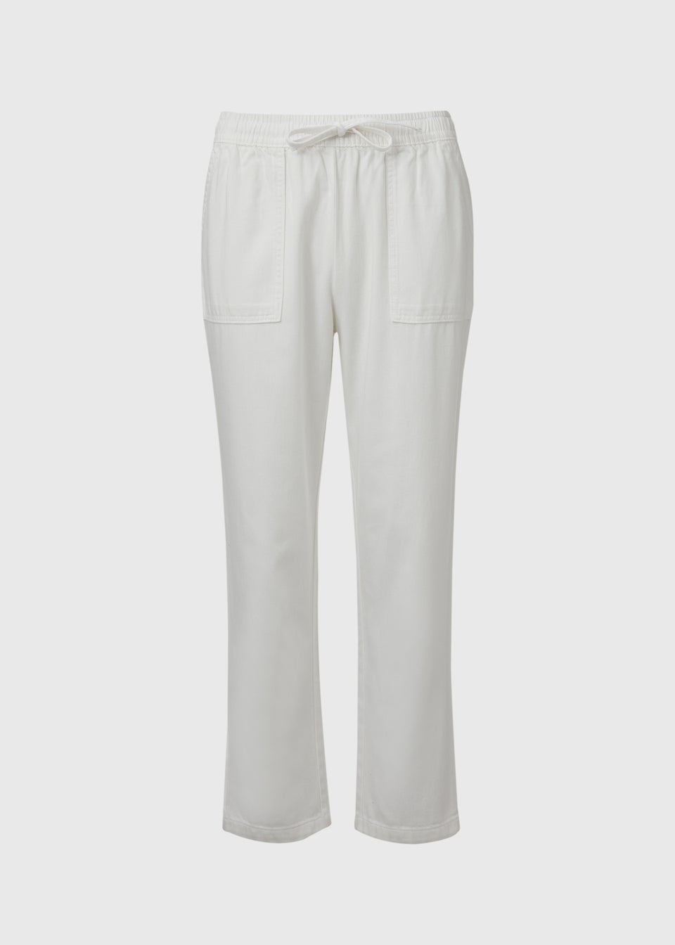 White utility joggers top