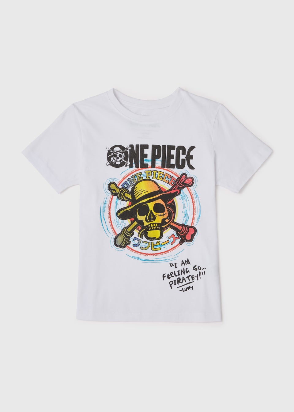 Boys White One Piece Print T-Shirt (5-12yrs)