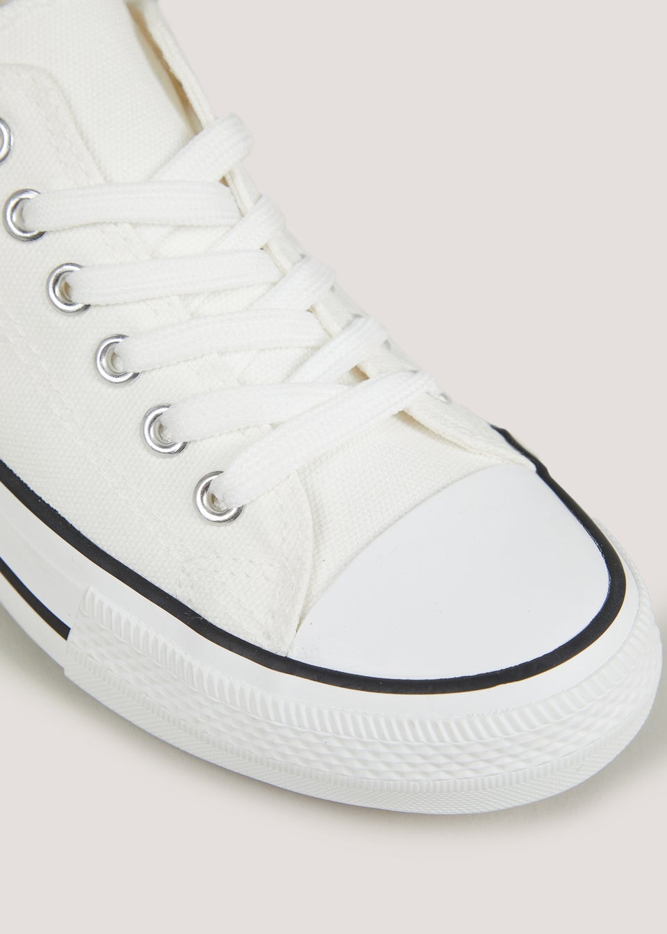 White Toe Cap Canvas Shoes