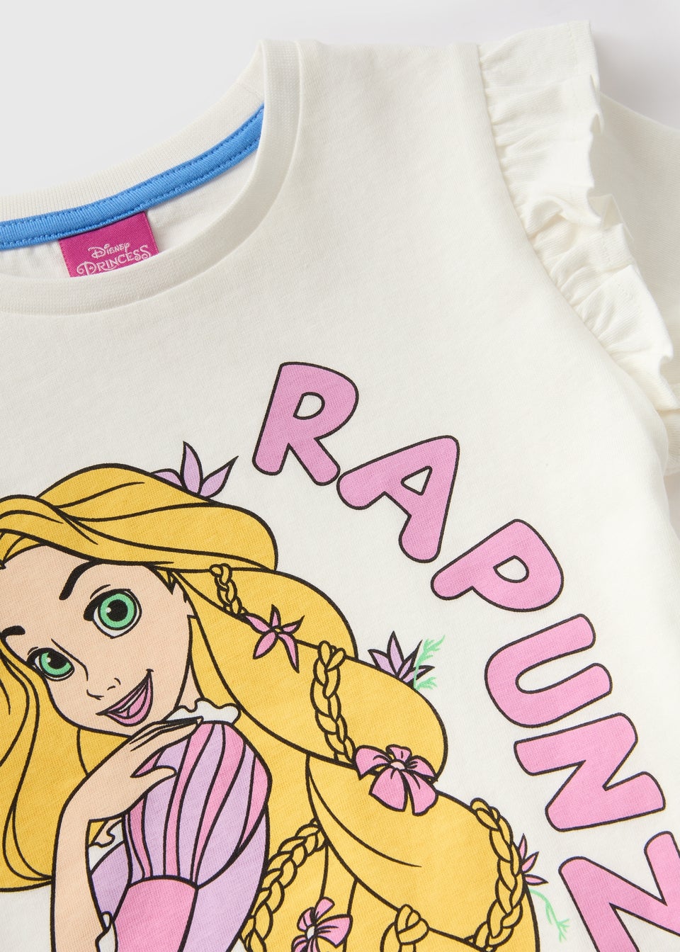 Disney Girls White Rapunzel T Shirt 1 8yrs Matalan
