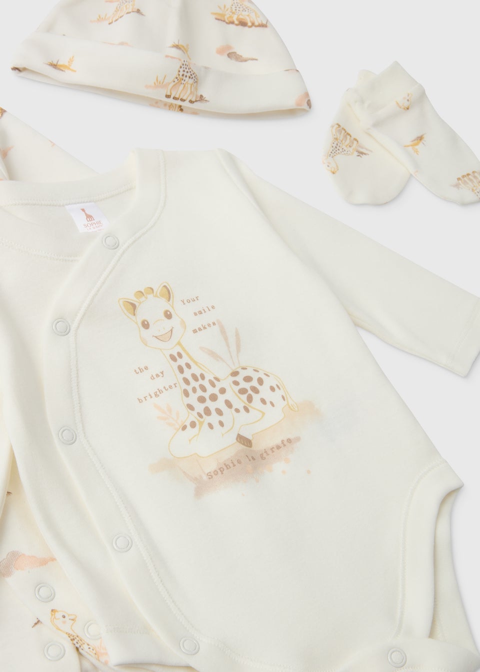 Sophie la Girafe Baby 5 Piece Cream Bodysuit Set (Tint Baby-6mths)