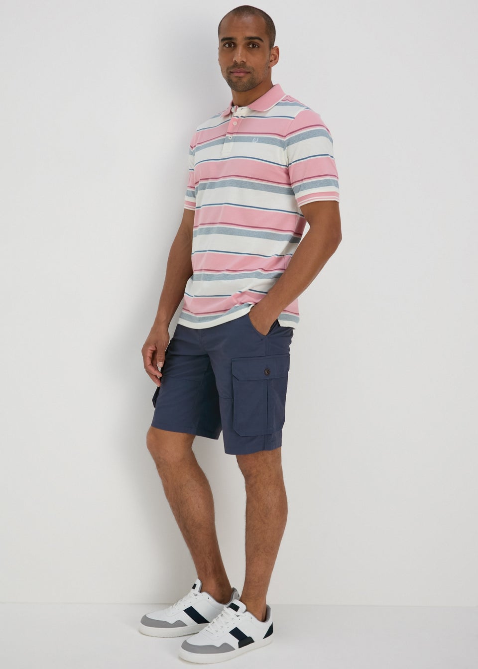 Lincoln Blue Belted Cargo Shorts