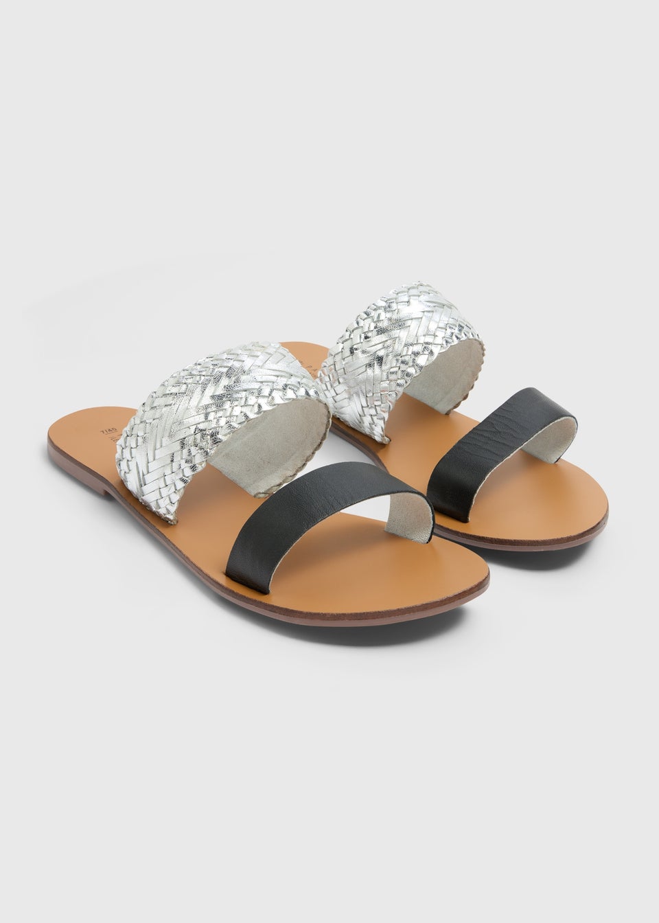 Silver Plaited Sandals