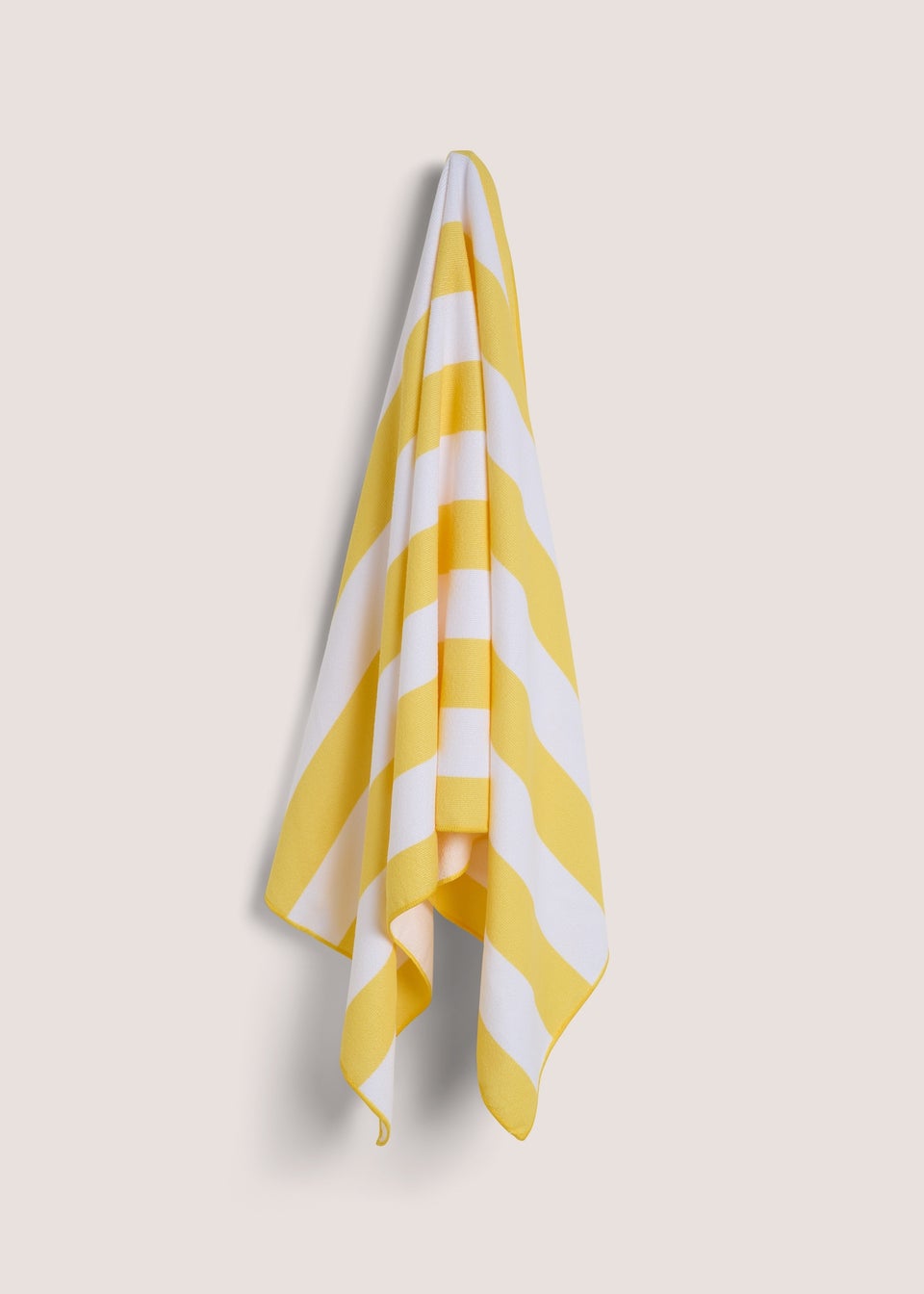 Yellow Stripe Microfibre Beach Towel (70cm x 140cm)