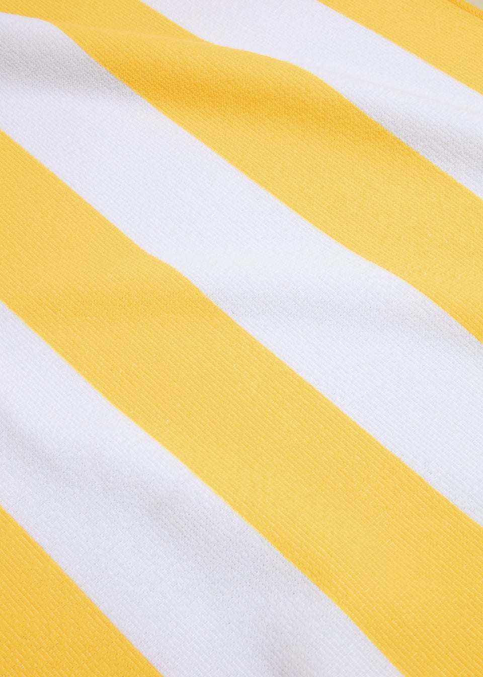 Yellow Stripe Microfibre Beach Towel (70cm x 140cm)