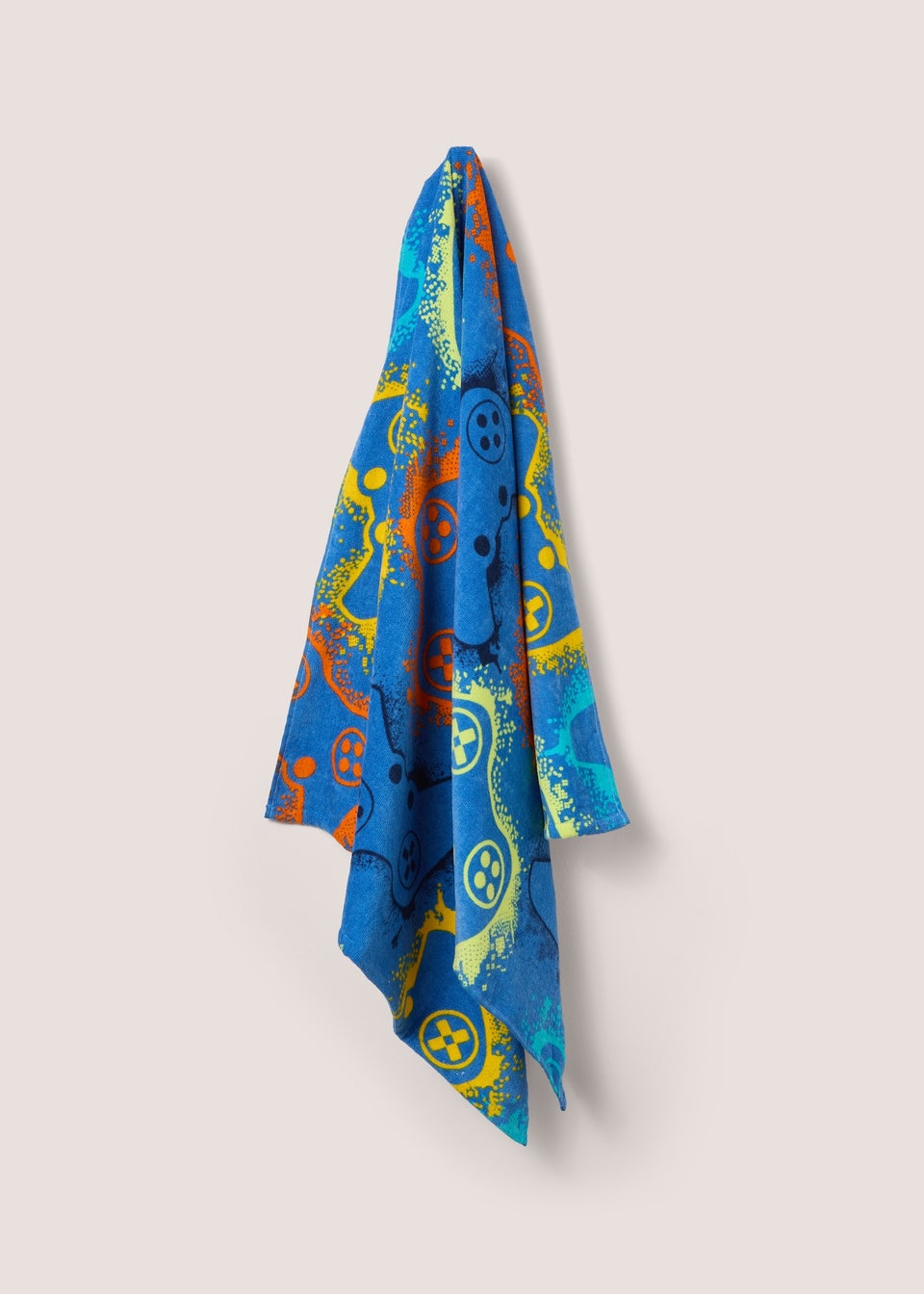 Blue Gaming Print Beach Towel (140cm x 70cm)