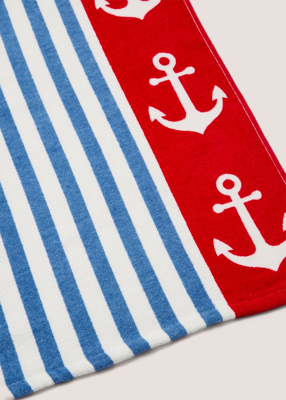 Blue Nautical Stripe Beach Towel (140cm x 70cm)