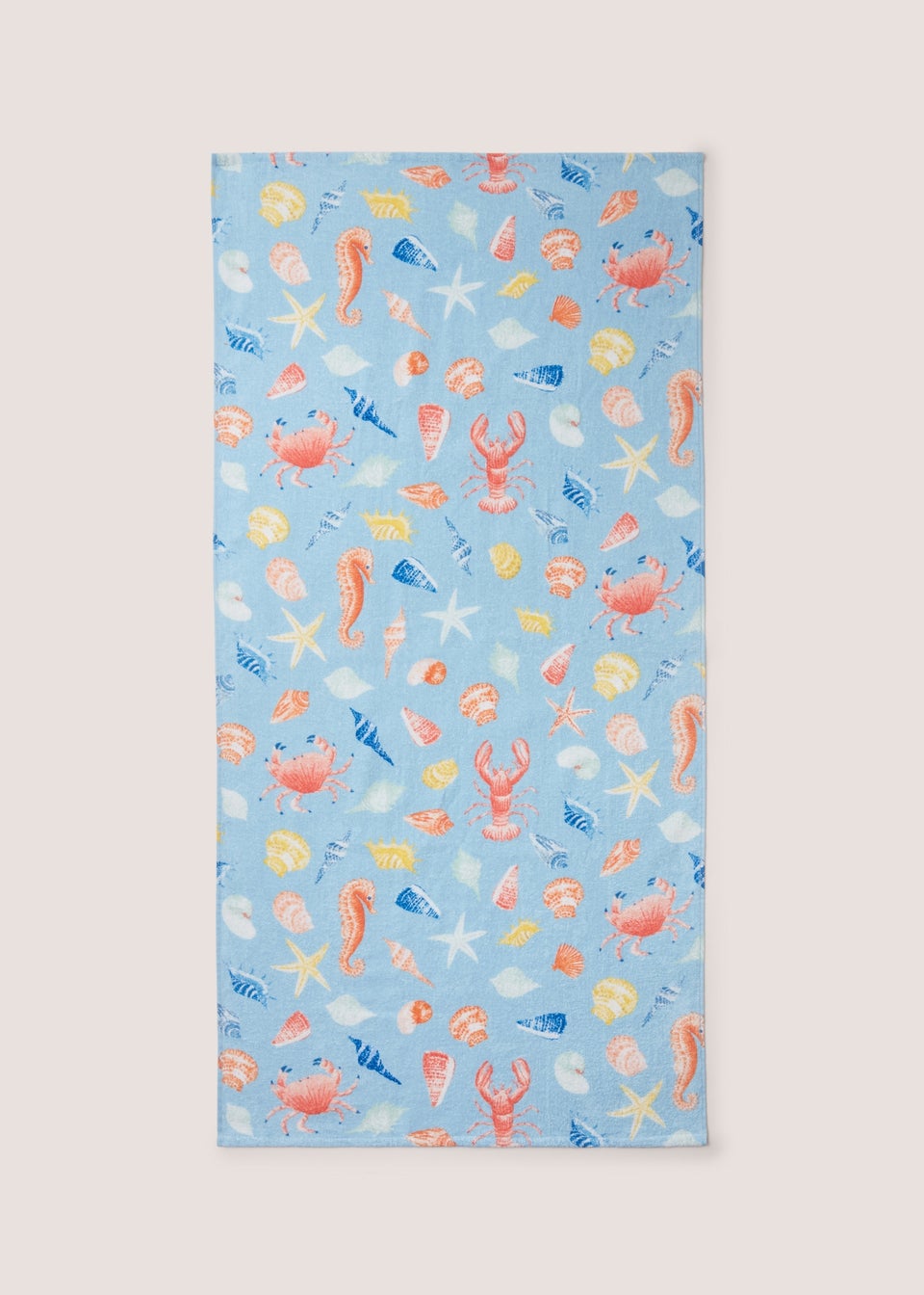 Sea Life Print Beach Towel (70cm x140cm)