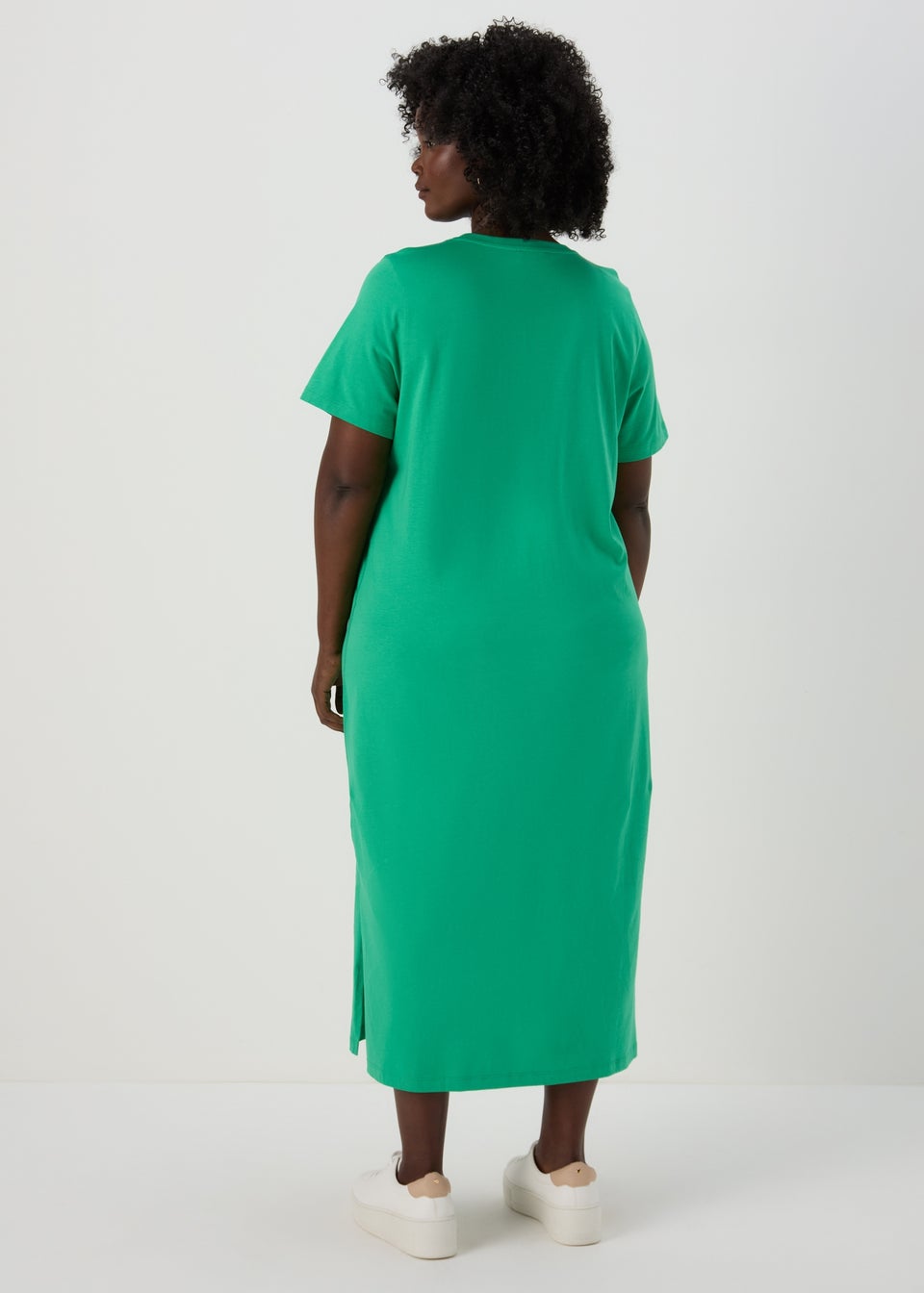Green Midi T-Shirt Jersey Dress