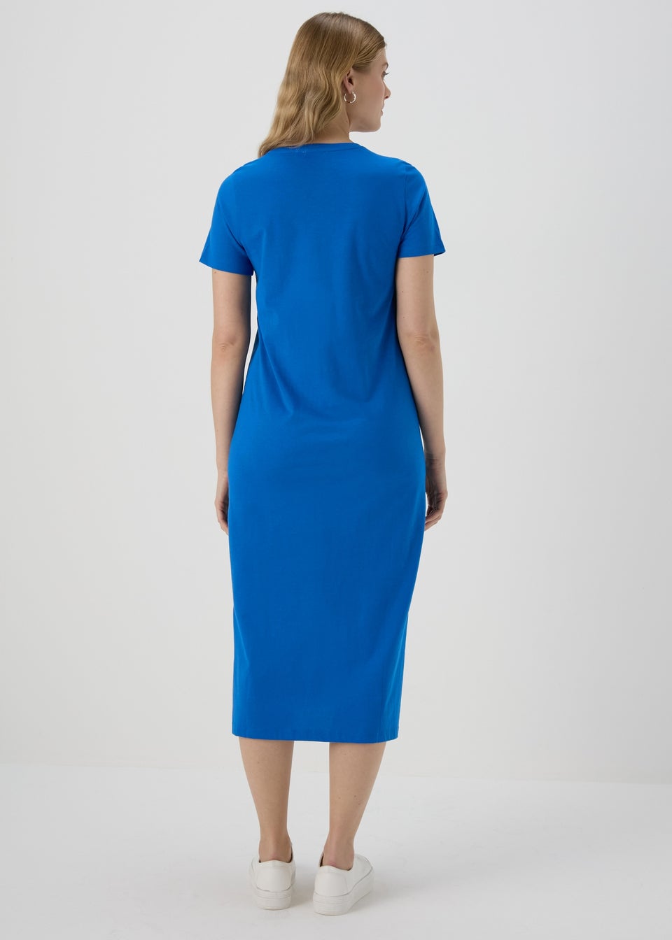 Blue Midi T-Shirt Jersey Dress