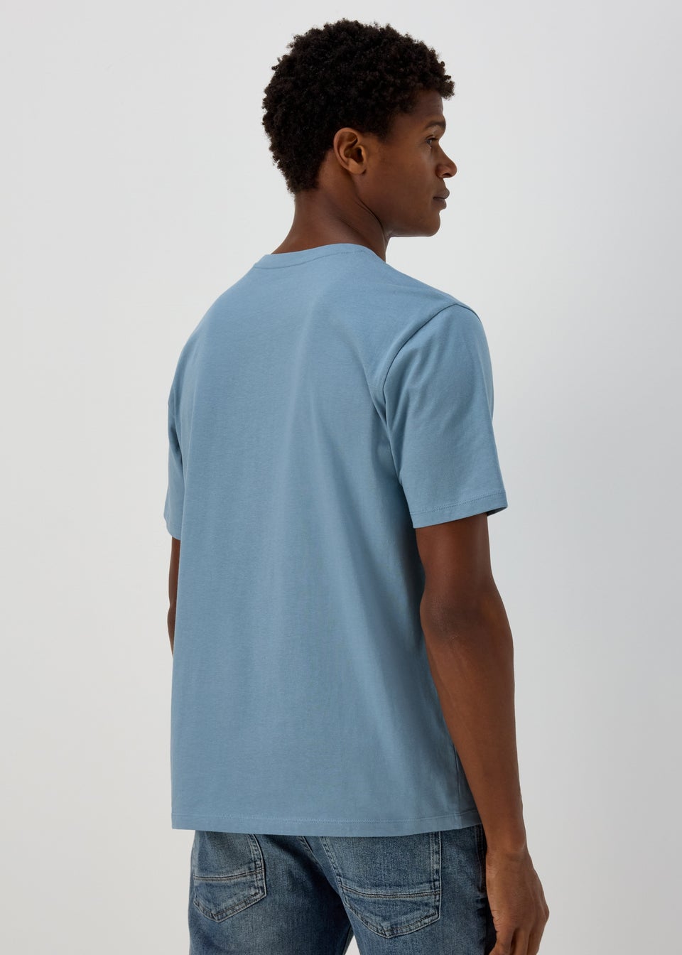 Blue V Neck Essential T-Shirt