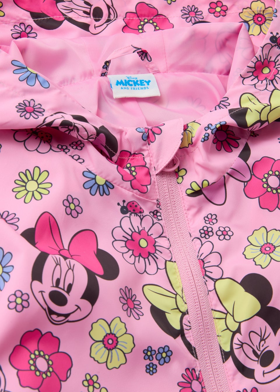 Disney Kids Pink Minnie Mouse Windbreaker Jacket (9mths-7yrs)