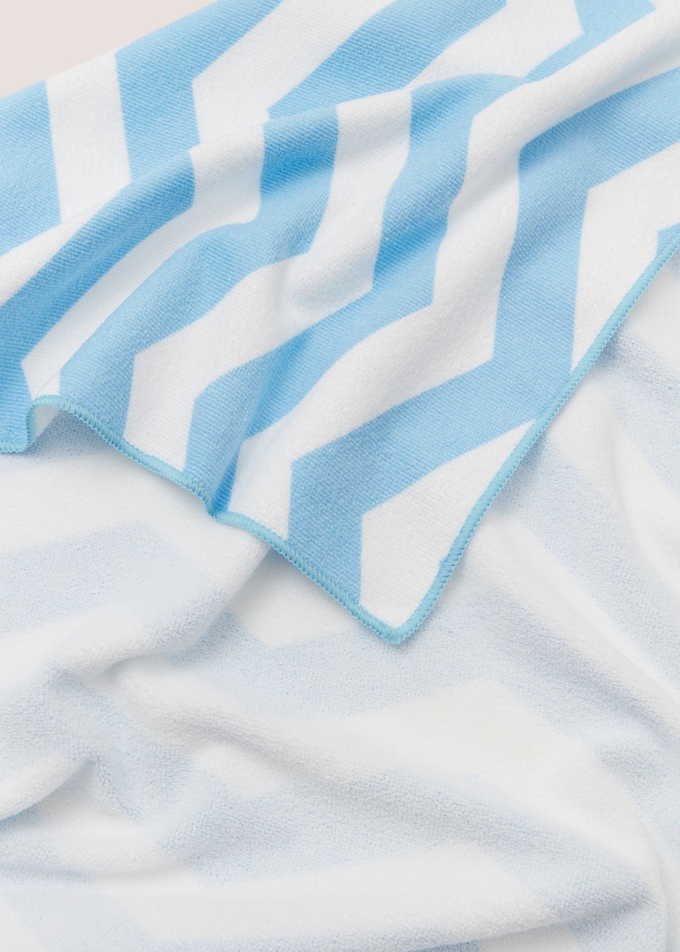 Blue Geo Print Microfibre Beach Towel