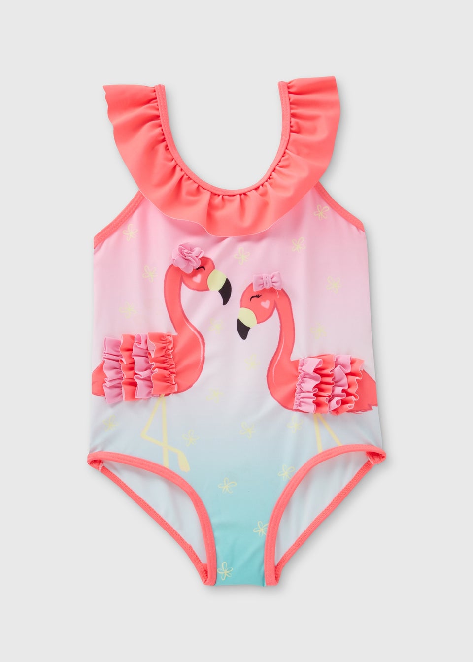Girls Coral Flamingo Costume (1-7yrs)
