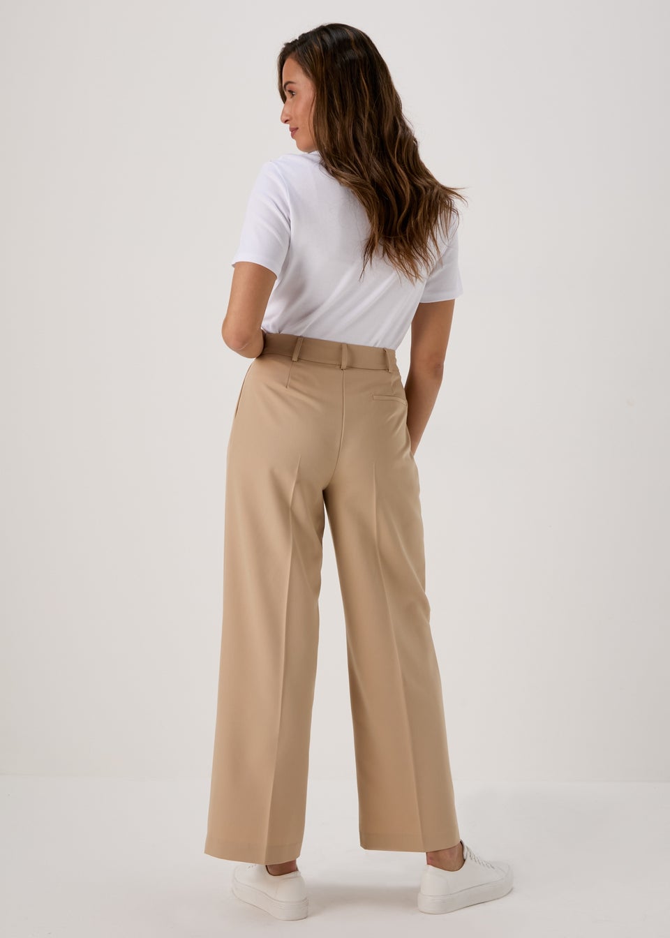 Et Vous Beige Wide Leg Suit Trousers