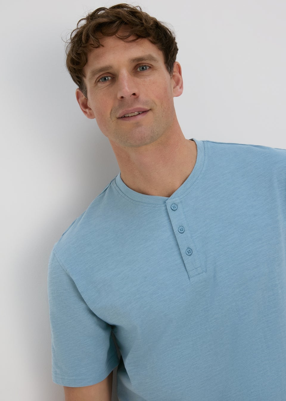 Grandad T-shirt 'Ebeltoft' - Dark Grey Melange