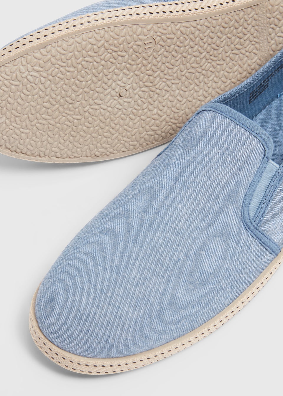 Blue Chambray Textured Espadrille