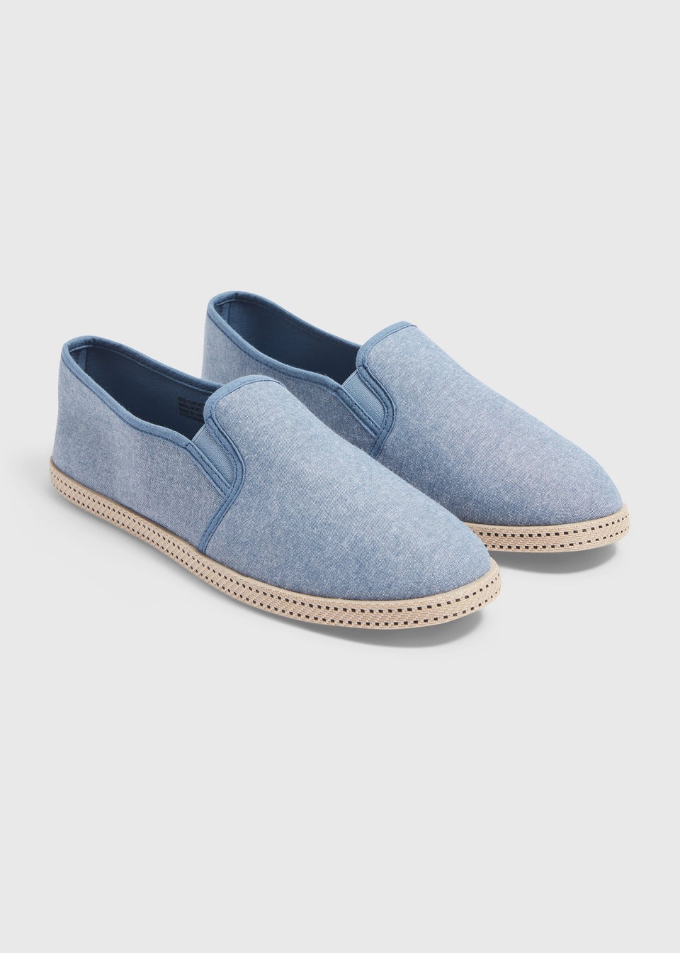 Blue Chambray Textured Espadrille