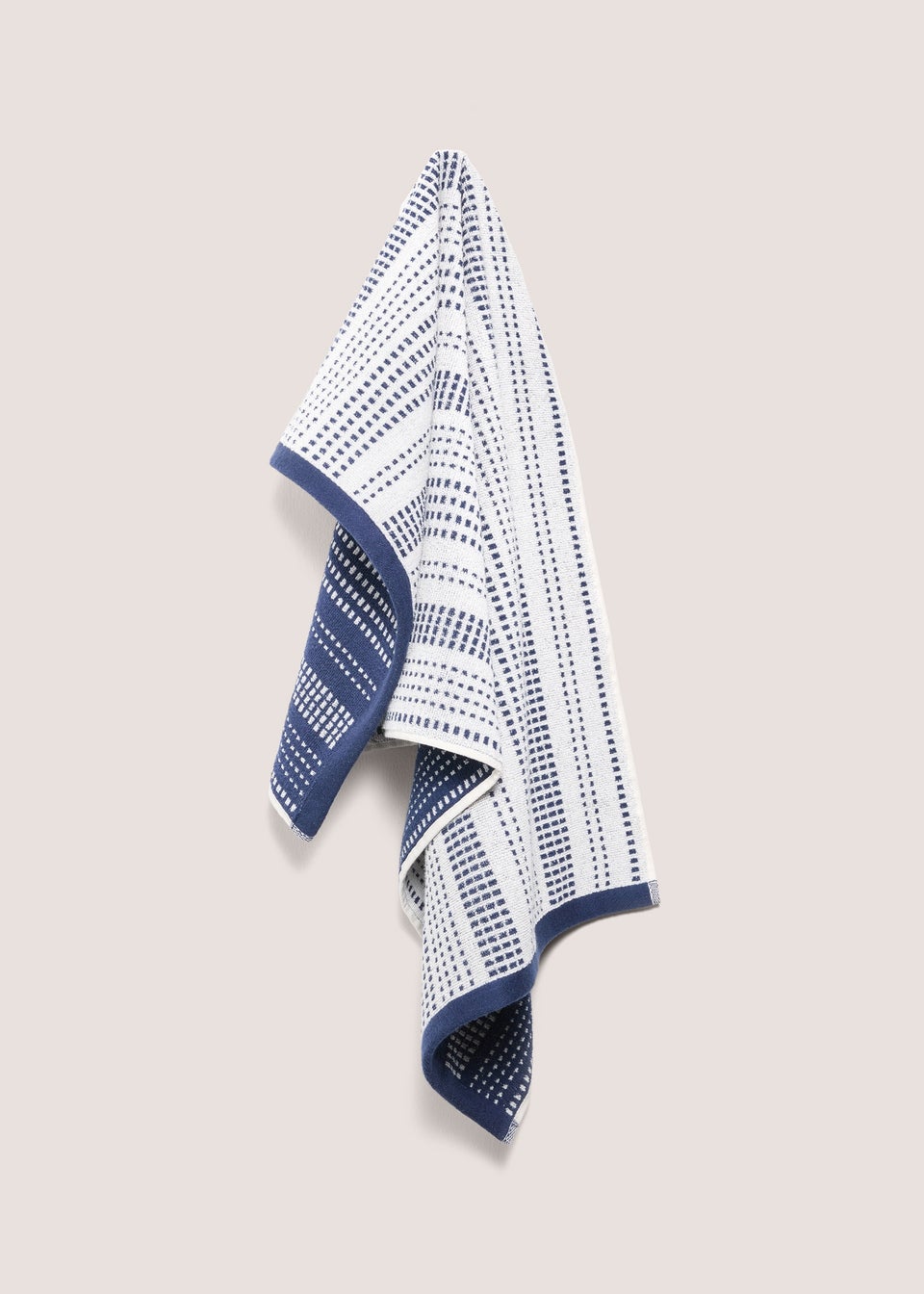 100% Cotton Blue Indigo Stripe Towel