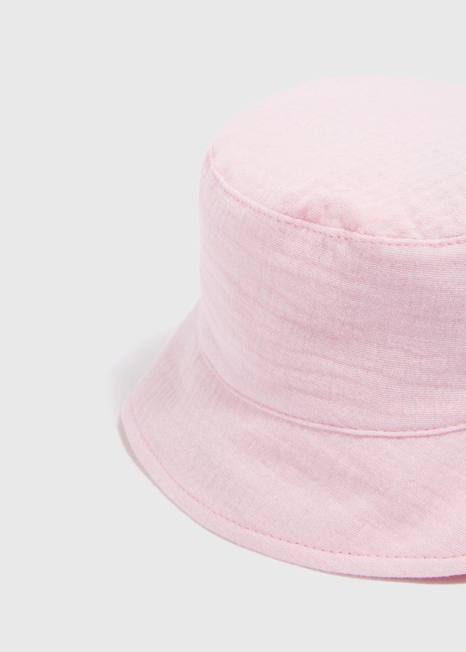 Baby Pink Crinkle Bucket Hat (Newborn-24mths)